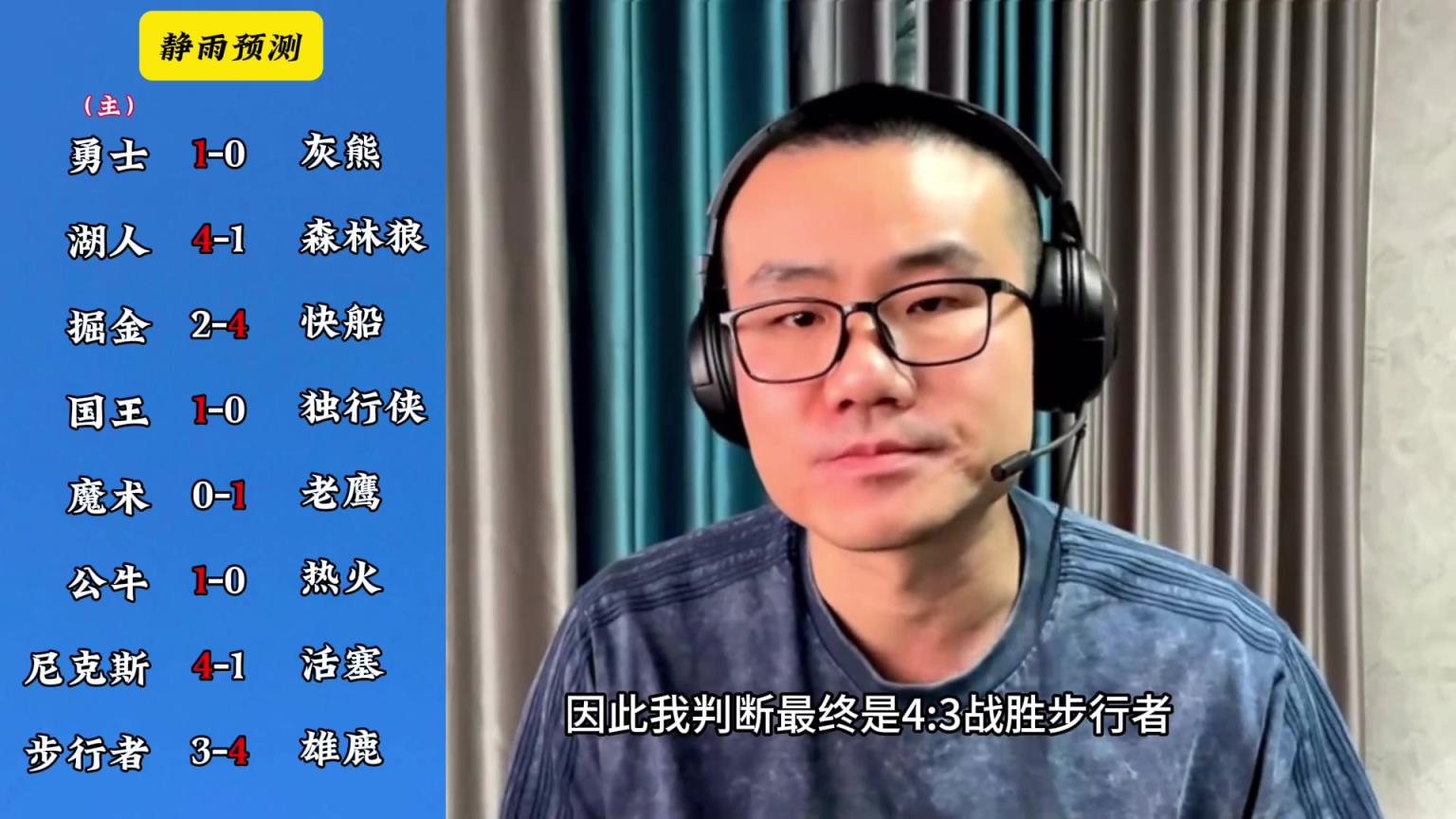 你同意嗎？靜雨對(duì)東西部季后賽球隊(duì)的預(yù)測(cè)：勇贏熊 湖船尼鹿晉級(jí)